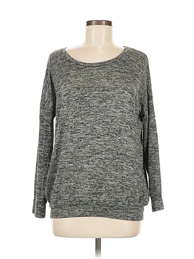 Pre-owned Old Navy Long Sleeve Top Gray Boatneck Tops