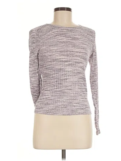 Pre-owned Old Navy Long Sleeve Top Gray Boatneck Tops