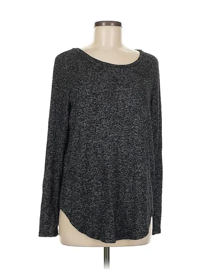 Pre-owned Old Navy Long Sleeve Top Gray Crew Neck Tops