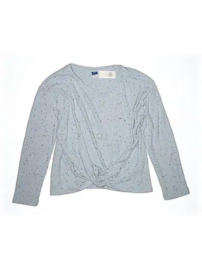 Pre-owned Old Navy Kids' Long Sleeve Top Gray Crew Neck Tops