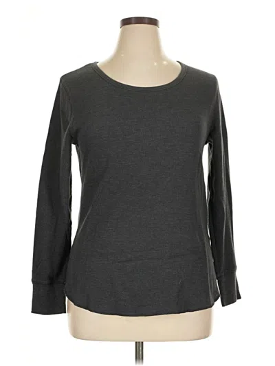 Pre-owned Old Navy Long Sleeve Top Gray Crew Neck Tops