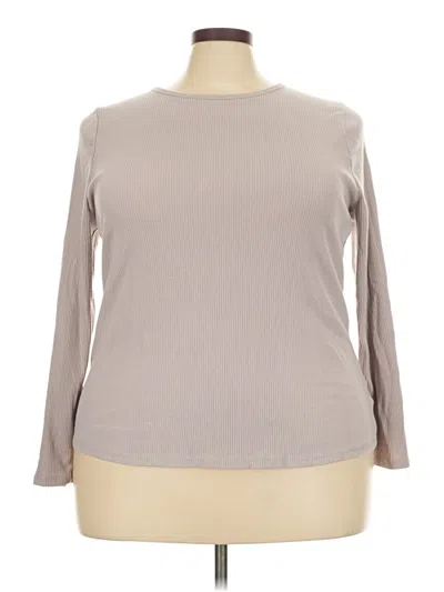 Pre-owned Old Navy Long Sleeve Top Gray Crew Neck Tops