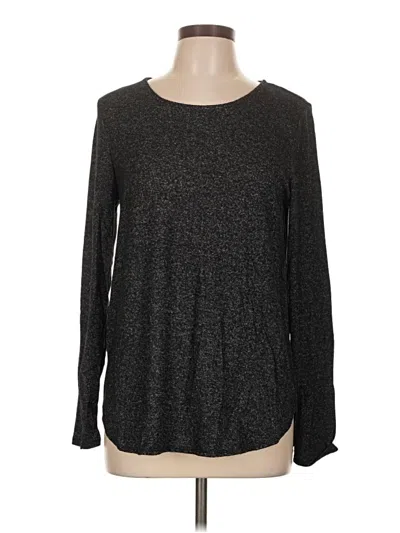 Old Navy Long Sleeve Top Gray Crew Neck Tops