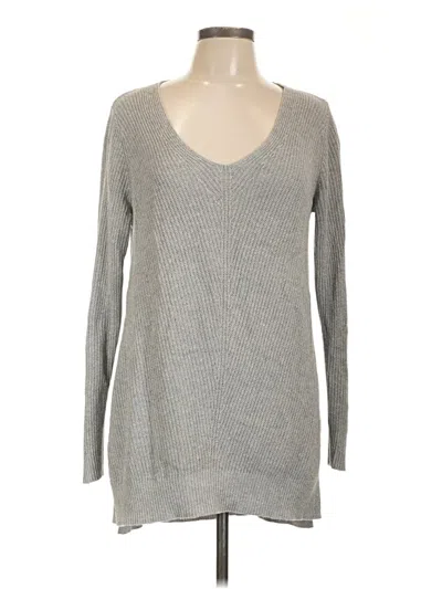 Pre-owned Old Navy Long Sleeve Top Gray V Neck Tops
