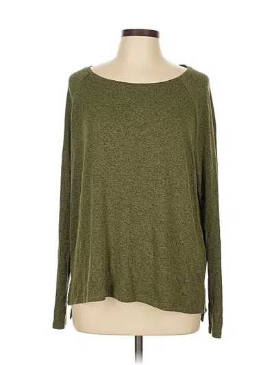 Pre-owned Old Navy Long Sleeve Top Green Boatneck Tops