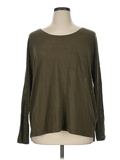 Pre-owned Old Navy Long Sleeve Top Green Crew Neck Tops