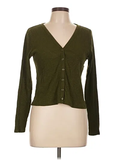 Pre-owned Old Navy Long Sleeve Top Green Sweetheart Neckline Tops