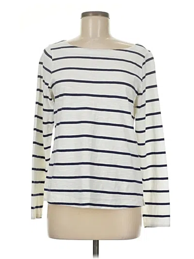 Pre-owned Old Navy Long Sleeve Top Ivory Boatneck Tops In White