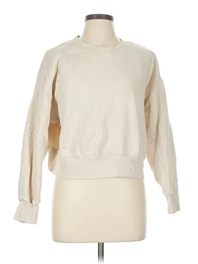 Pre-owned Old Navy Long Sleeve Top Ivory Crew Neck Tops In White