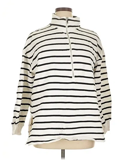 Pre-owned Old Navy Long Sleeve Top Ivory Turtleneck Tops In White