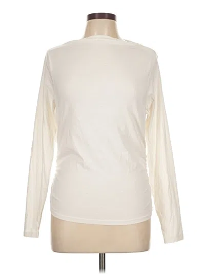 Pre-owned Old Navy Long Sleeve Top Ivory Turtleneck Tops In White