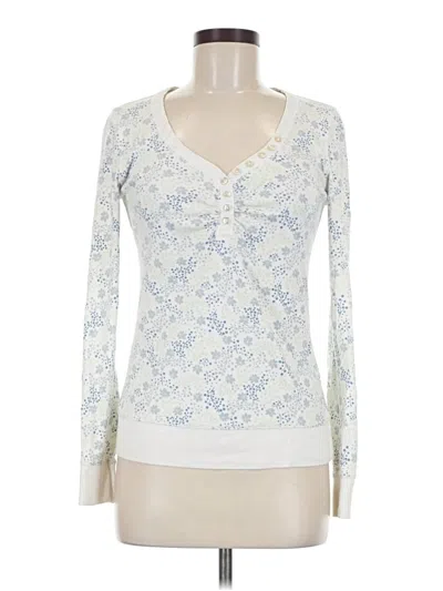 Pre-owned Old Navy Long Sleeve Top Ivory V-neck Tops