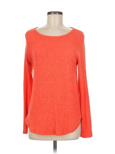 Pre-owned Old Navy Long Sleeve Top Orange Boatneck Tops