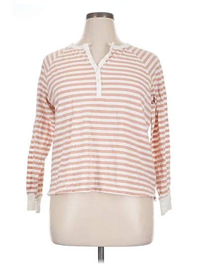 Pre-owned Old Navy Long Sleeve Top Pink Collared Neckline Tops