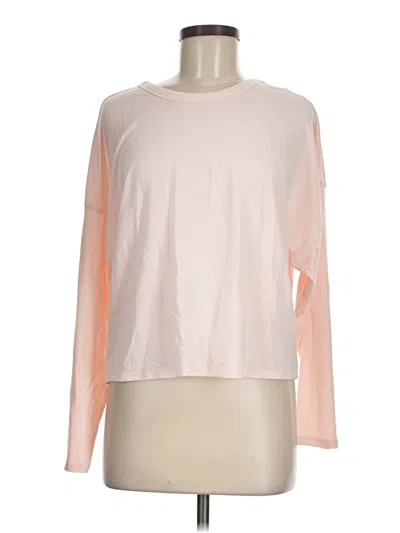 Pre-owned Old Navy Long Sleeve Top Pink Crew Neck Tops