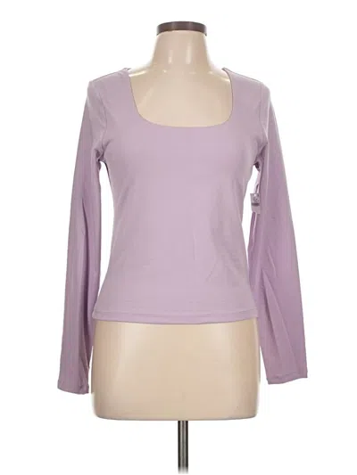 Pre-owned Old Navy Long Sleeve Top Purple Scoop Neck Tops