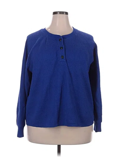 Pre-owned Old Navy Long Sleeve T-shirt In Blue