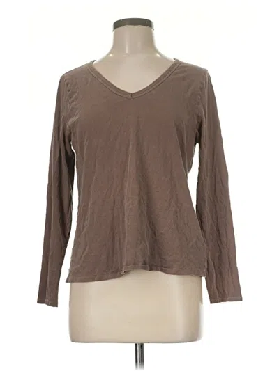 Pre-owned Old Navy Long Sleeve T-shirt In Brown