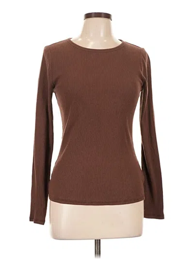 Pre-owned Old Navy Long Sleeve T-shirt In Brown