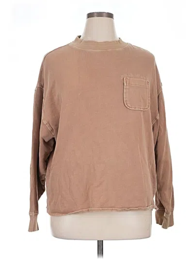 Pre-owned Old Navy Long Sleeve T-shirt In Brown