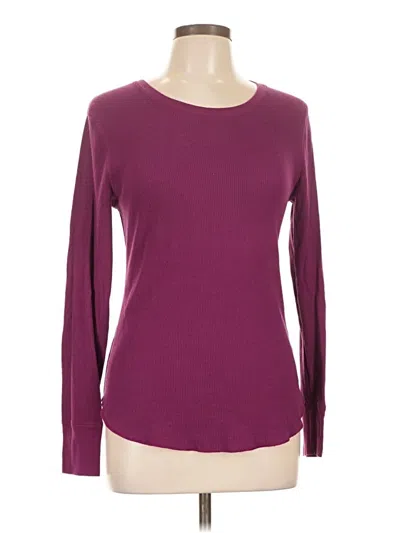 Pre-owned Old Navy Long Sleeve T-shirt In Burgundy