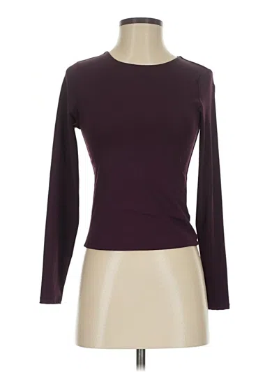 Pre-owned Old Navy Long Sleeve T-shirt In Burgundy