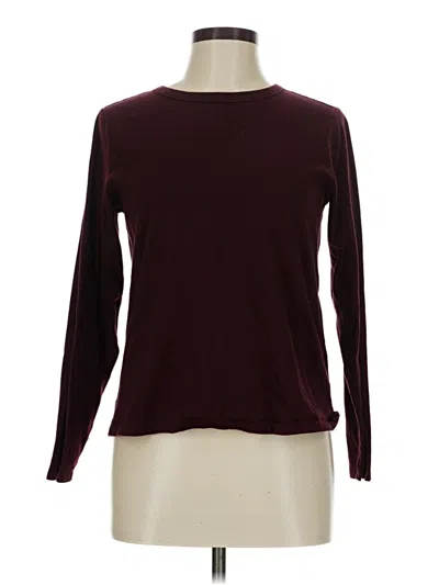 Pre-owned Old Navy Long Sleeve T-shirt In Burgundy