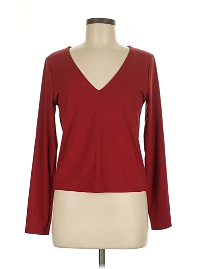 Pre-owned Old Navy Long Sleeve T-shirt In Burgundy