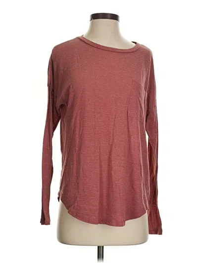 Pre-owned Old Navy Long Sleeve T-shirt In Burgundy