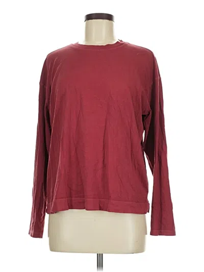 Pre-owned Old Navy Long Sleeve T-shirt In Burgundy