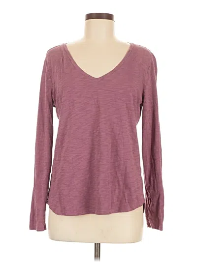 Pre-owned Old Navy Long Sleeve T-shirt In Burgundy