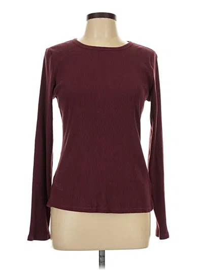 Pre-owned Old Navy Long Sleeve T-shirt In Burgundy