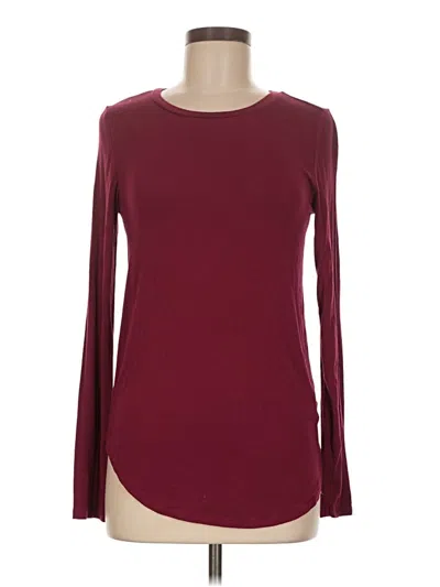 Pre-owned Old Navy Long Sleeve T-shirt In Burgundy