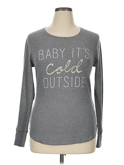 Pre-owned Old Navy Long Sleeve T-shirt In Gray