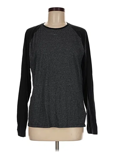 Pre-owned Old Navy Long Sleeve T-shirt In Gray