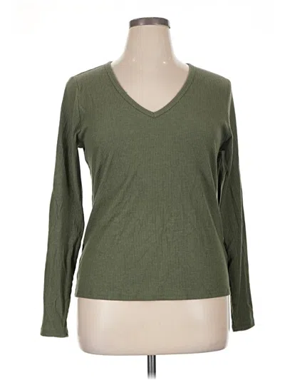 Pre-owned Old Navy Long Sleeve T-shirt In Green