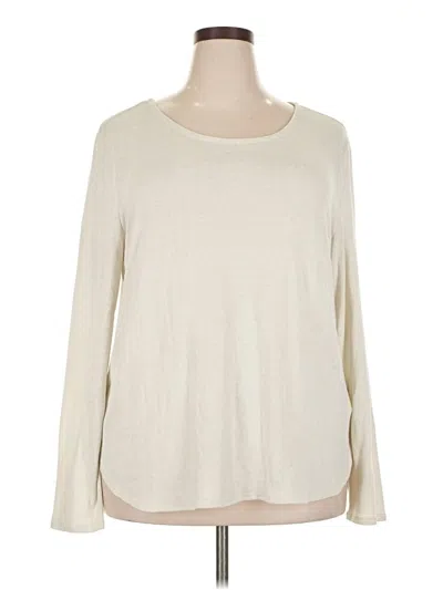 Pre-owned Old Navy Long Sleeve T-shirt In Ivory