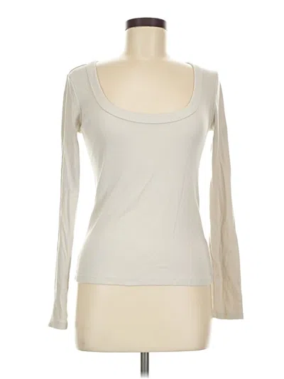 Pre-owned Old Navy Long Sleeve T-shirt In Ivory