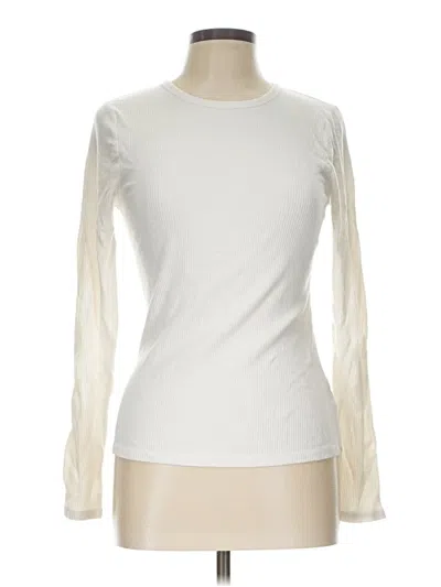 Pre-owned Old Navy Long Sleeve T-shirt In Ivory