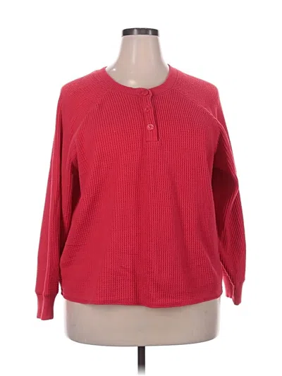 Pre-owned Old Navy Long Sleeve T-shirt In Red