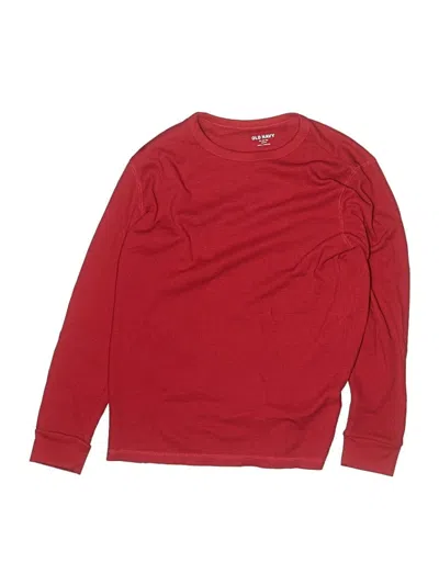 Pre-owned Old Navy Kids' Long Sleeve T-shirt In Red