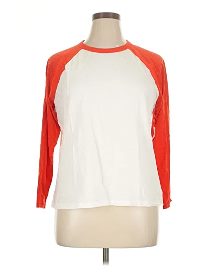 Pre-owned Old Navy Long Sleeve T-shirt In White