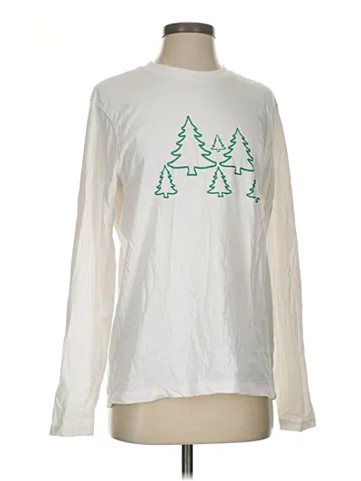Pre-owned Old Navy Long Sleeve T-shirt In White