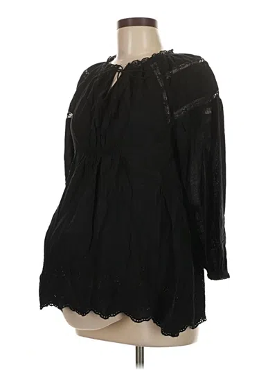 Pre-owned Old Navy - Maternity 3/4 Sleeve Blouse In Black
