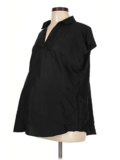 Pre-owned Old Navy - Maternity 3/4 Sleeve Blouse In Black