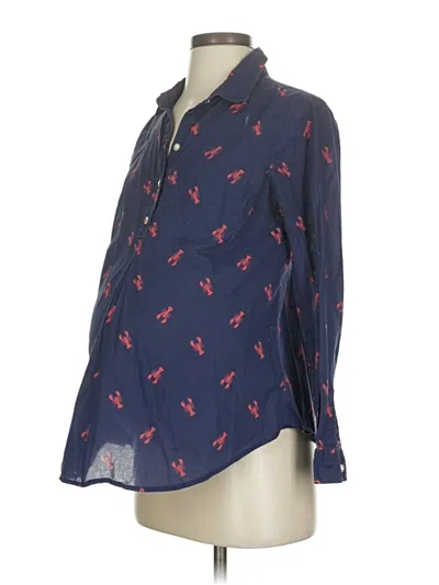 Pre-owned Old Navy - Maternity 3/4 Sleeve Blouse In Blue