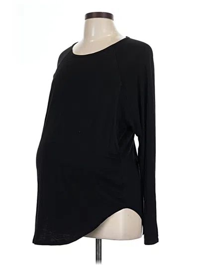 Pre-owned Old Navy - Maternity 3/4 Sleeve Top Black Boatneck Tops