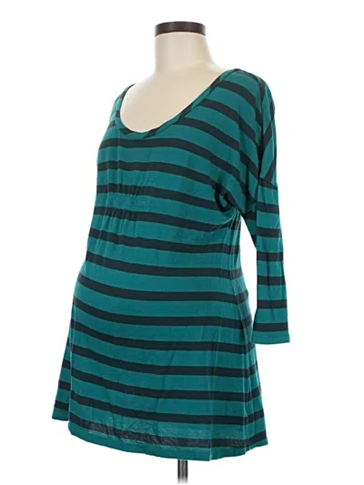 Pre-owned Old Navy - Maternity 3/4 Sleeve Top Teal Scoop Neck Tops