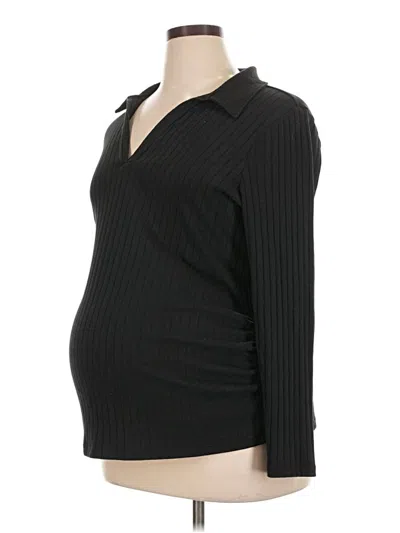 Pre-owned Old Navy - Maternity 3/4 Sleeve T-shirt In Black