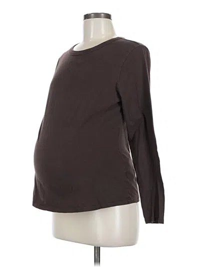 Pre-owned Old Navy - Maternity 3/4 Sleeve T-shirt In Brown